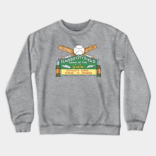 Elwood City Field "Home of the Grebes" Crewneck Sweatshirt by tolonbrown